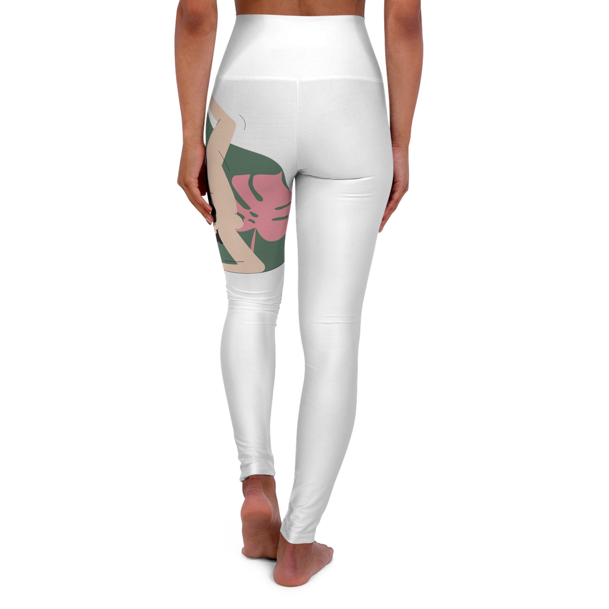 High Waisted Yoga Leggings (AOP) - Mozarto Enterprise