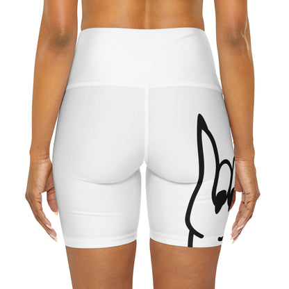 High Waisted Yoga Shorts (AOP) - Mozarto Enterprise