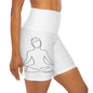 High Waisted Yoga Shorts (AOP) - Mozarto Enterprise