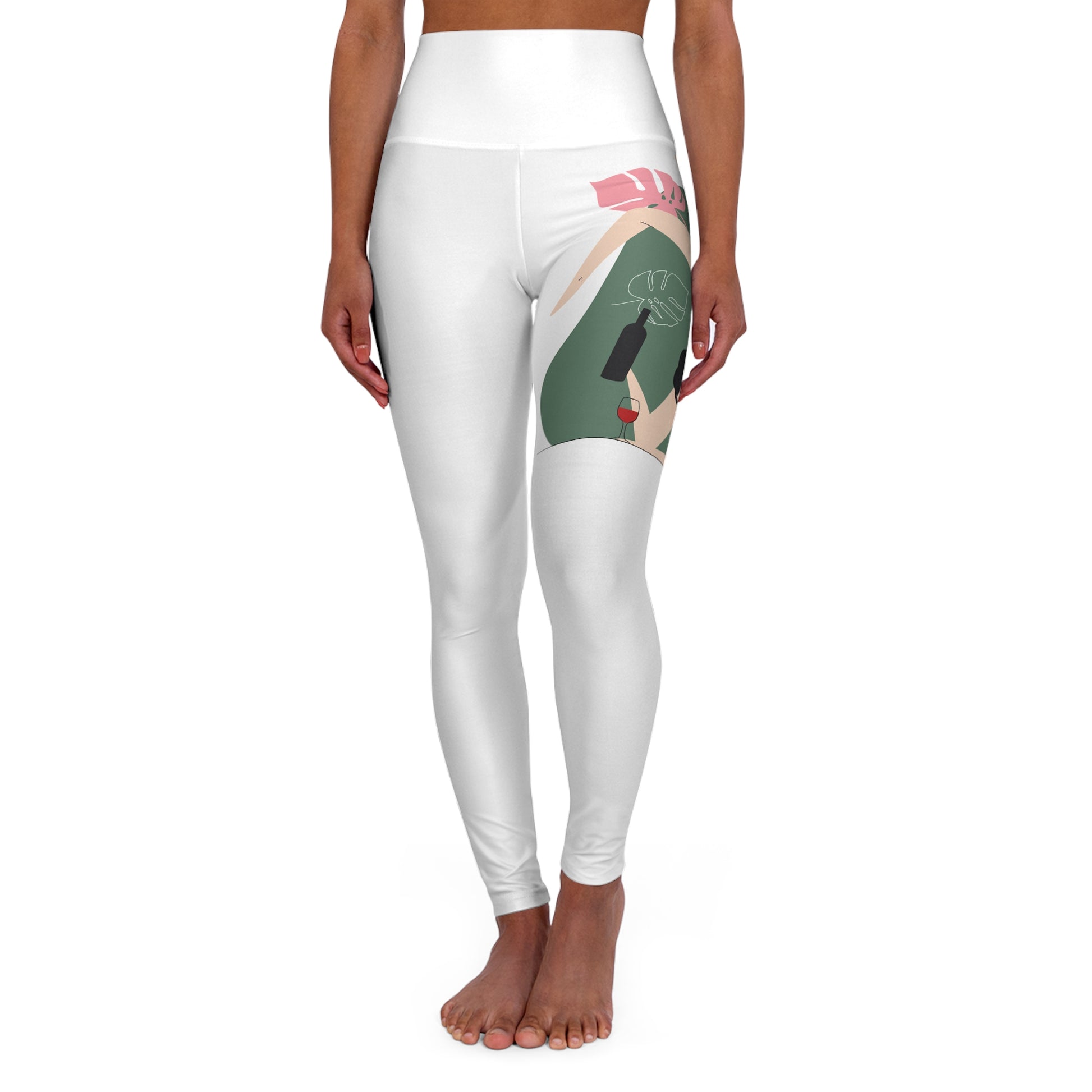 High Waisted Yoga Leggings (AOP) - Mozarto Enterprise