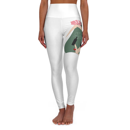 High Waisted Yoga Leggings (AOP) - Mozarto Enterprise