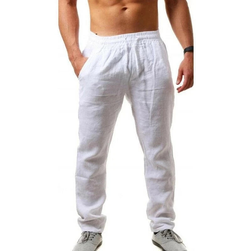 Men's Cotton Linen Loose Pants | Casual Trousers