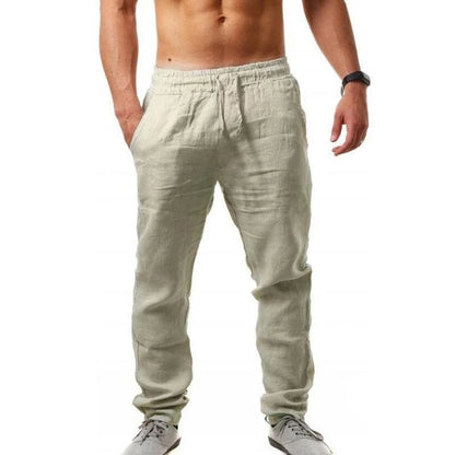 Men's Cotton Linen Loose Pants | Casual Trousers