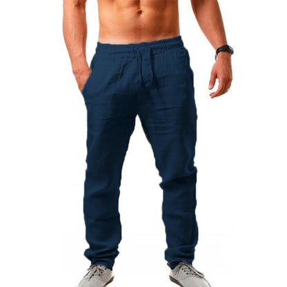 Men's Cotton Linen Loose Pants | Casual Trousers