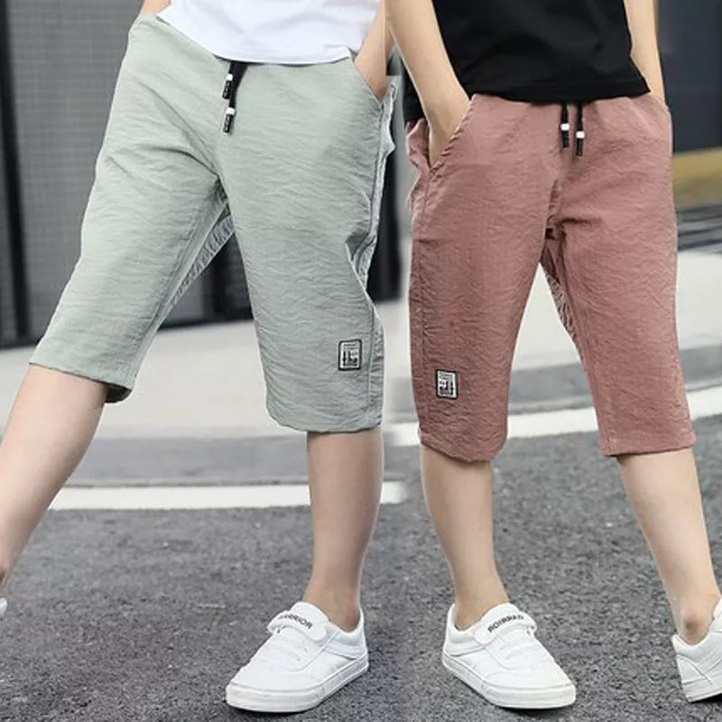 Buy 3-10 Year Boys Linen Cotton Shorts