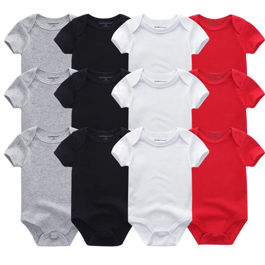 Summer 2022 baby clothes sets Cotton infant bodysuits Babies Solid newborn boy girls Jumpsuit Roupas de bebe Costumes