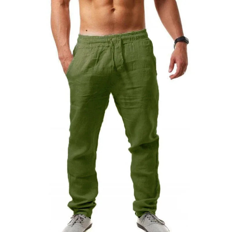 Men's Cotton Linen Loose Pants | Casual Trousers