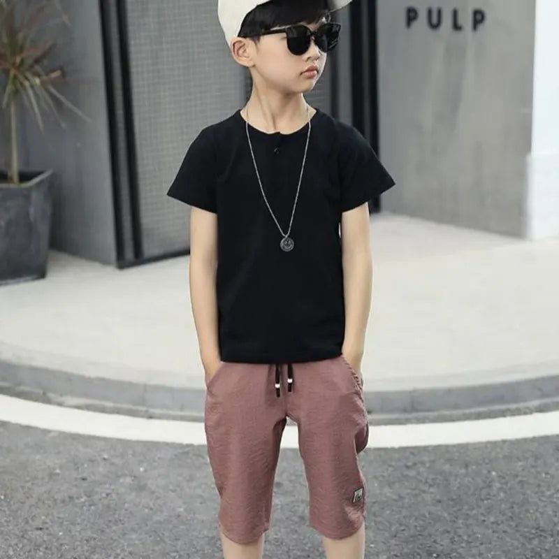 Buy 3-10 Year Boys Linen Cotton Shorts