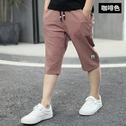 Buy 3-10 Year Boys Linen Cotton Shorts