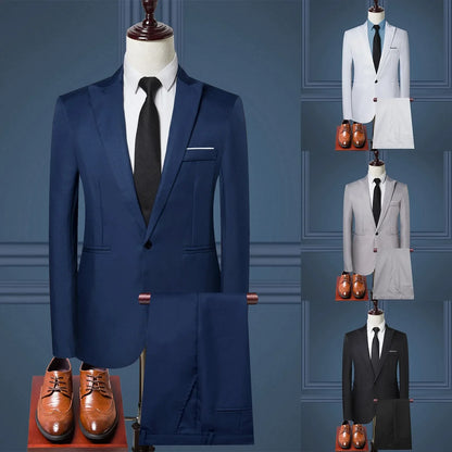 Men's Elegant 3-Piece Wedding Suit Set