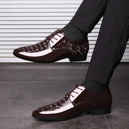 Trendy Men's Leather Business Dress Shoes