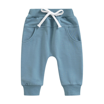 Baby Boys' Elastic Waist Drawstring Sweatpants