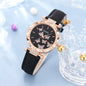 Women's Butterfly Watch Ring Necklace Bracelet Set