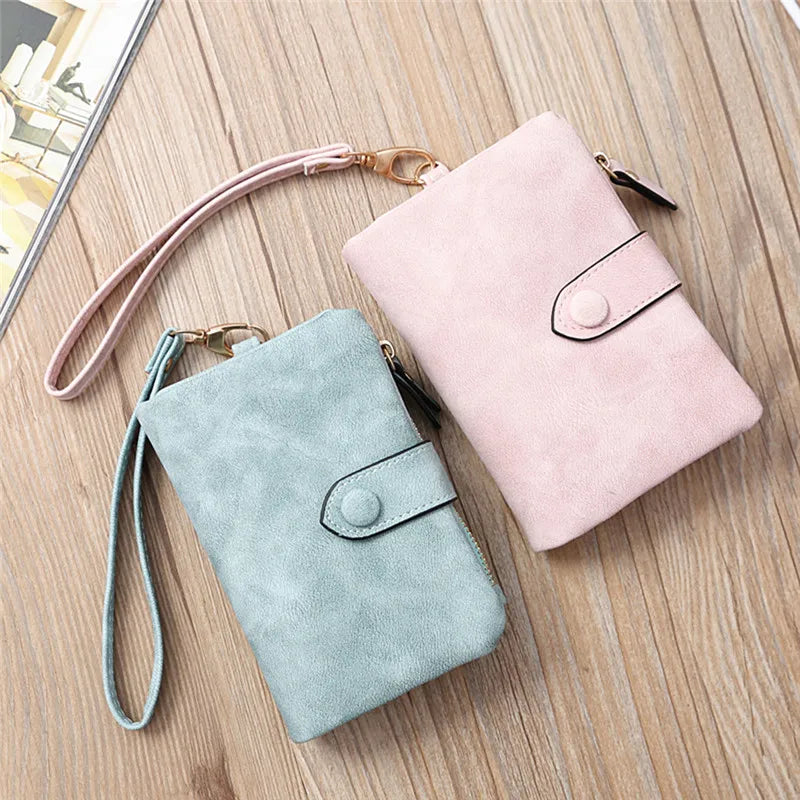 Leather Women Wallets Coin Pocket Hasp Card Holder Money Bags Casual Long Ladies Clutch Phone Purse 8 Color - Mozarto Enterprise