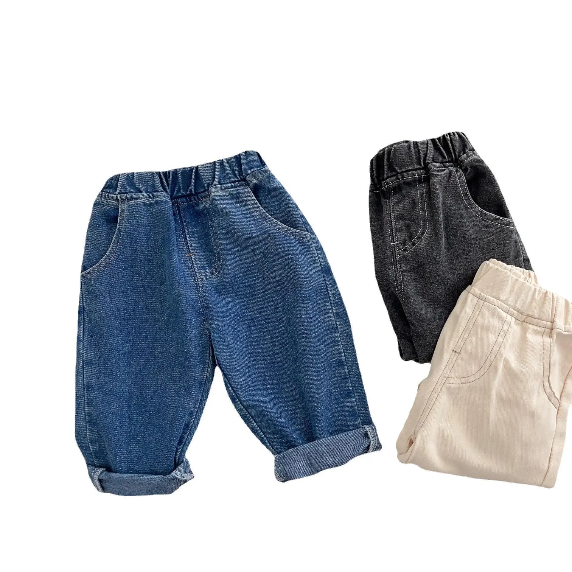 Child fashion | Baby Boys Solid Color Denim Pants