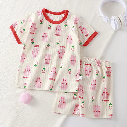 Shop New Kids' Cartoon Print Summer Sets