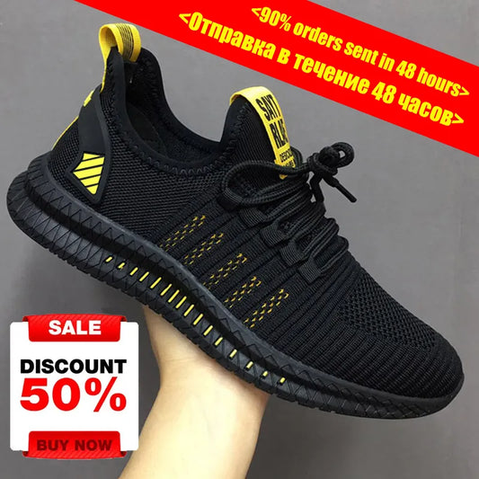 Lightweight Men's Running Shoes Outdoor Breathable Men Sports Shoes Anti-slip Male Sneakers Fashion Flexible Tennis Lace-up 2024 - Mozarto Enterprise