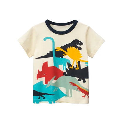 Children's Cartoon Car T-Shirts | Cotton Tops