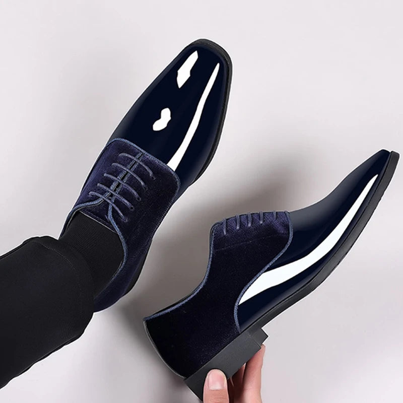 Buy Classic PU Patent Leather Men Shoes