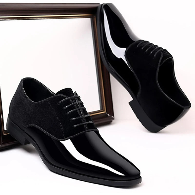 Buy Classic PU Patent Leather Men Shoes