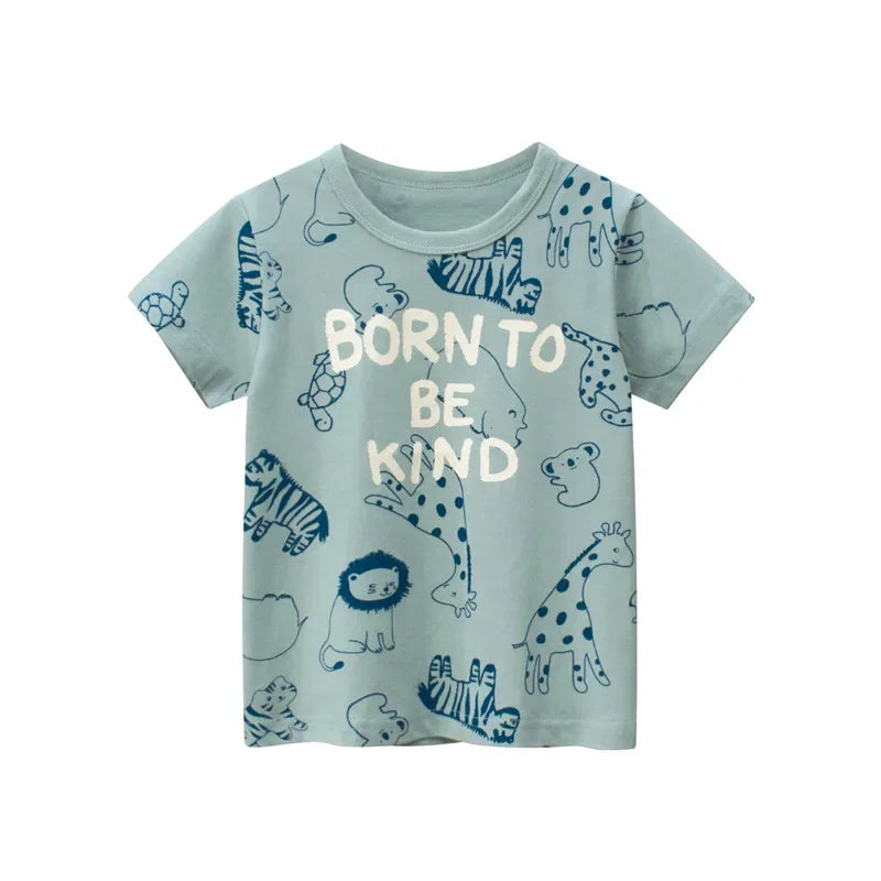 Children's Cartoon Car T-Shirts | Cotton Tops