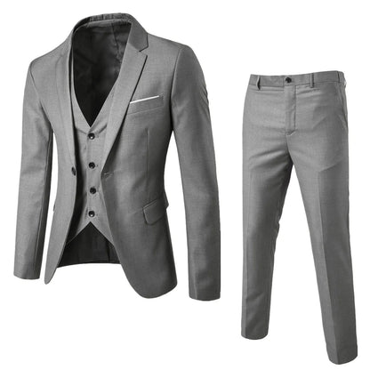 Men’s Slim 3 Piece Suit | Jacket Vest & Pants