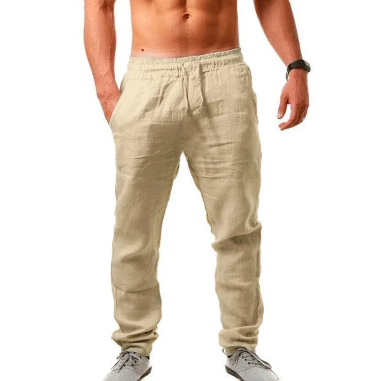 Men's Cotton Linen Loose Pants | Casual Trousers