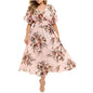 Buy Plus Size Women's Floral Chiffon Dress