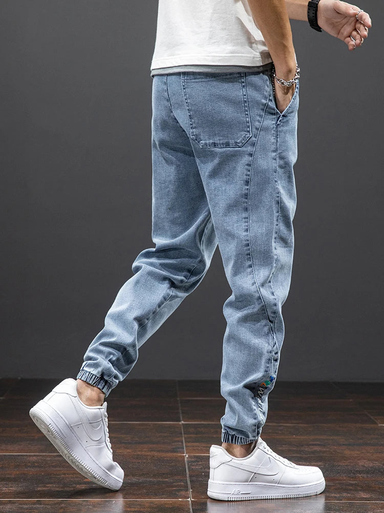 Spring Summer Black Blue Cargo Jeans Men Streetwear Denim Jogger Pants Men Baggy Harem Jean Trousers Plus Size 6XL 7XL 8XL - Mozarto Enterprise