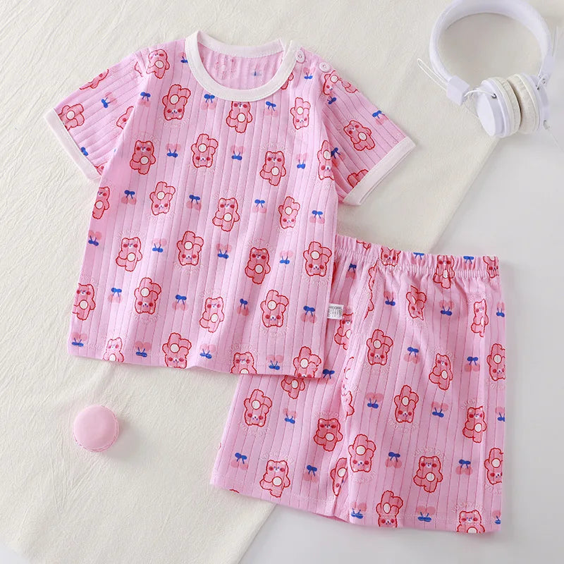 Shop New Kids' Cartoon Print Summer Sets