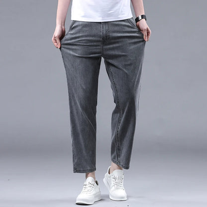 Summer Men's Straight Casual Thin Jeans