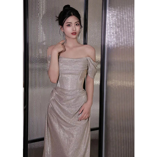 Elegant Off Shoulder Evening Dress