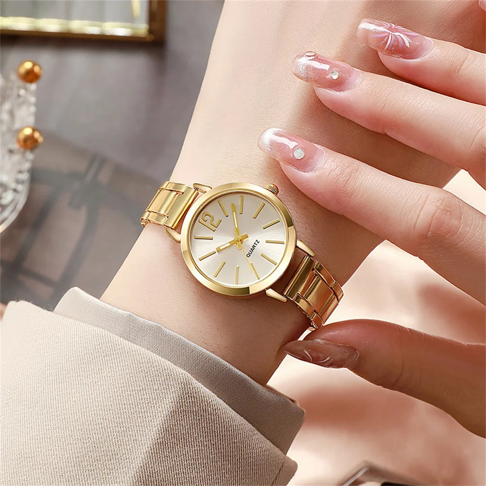 Ladies Fashion Quartz Watch & Bracelet Set