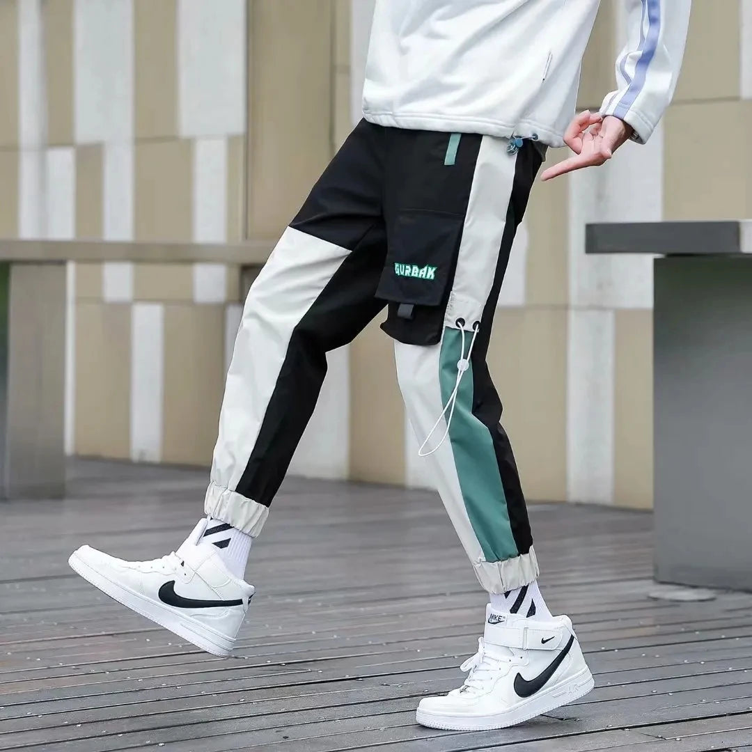 Work pants, men's ruffian, handsome and trendy, loose fitting youth trend, student Instagram functional casual pants - Mozarto Enterprise