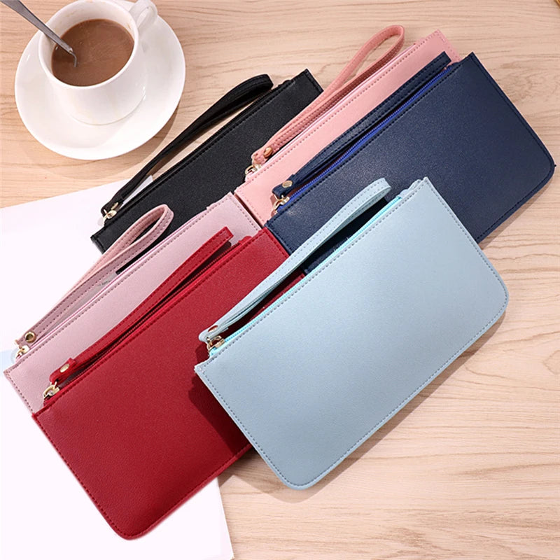 Wallet Women Mobile Phone Bag Brand Designer Female Card PU Leather Long Womens Wallets And Purses Ladies Slim Card holder Purse - Mozarto Enterprise