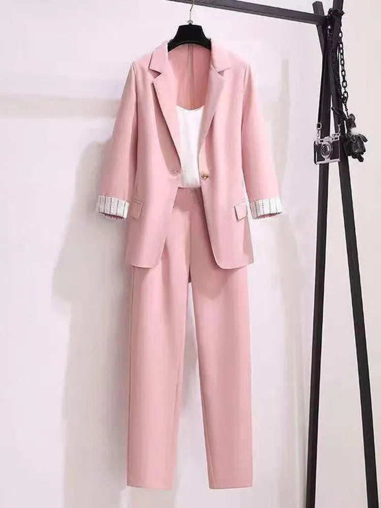 Spring New Plus Size Korean Women's Suit