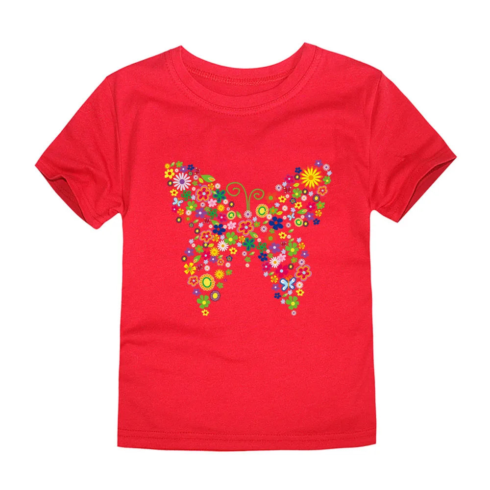 Cotton Toddler & Teenage Girls T-Shirts | Flower Print