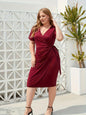 Shop Casual V-Neck Plus Size Midi Dress