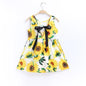 Explore Summer Girls Print Binding Rope Dress