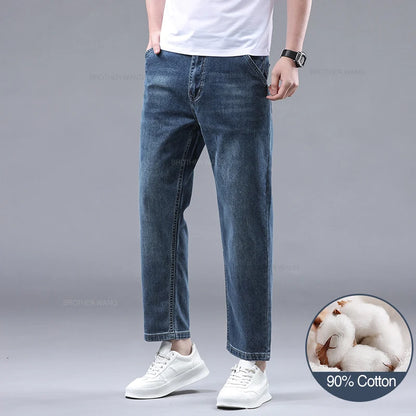 Summer Denim Ankle-Length Pants for Men