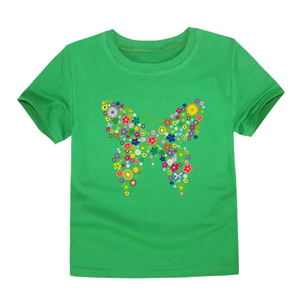 Cotton Toddler & Teenage Girls T-Shirts | Flower Print