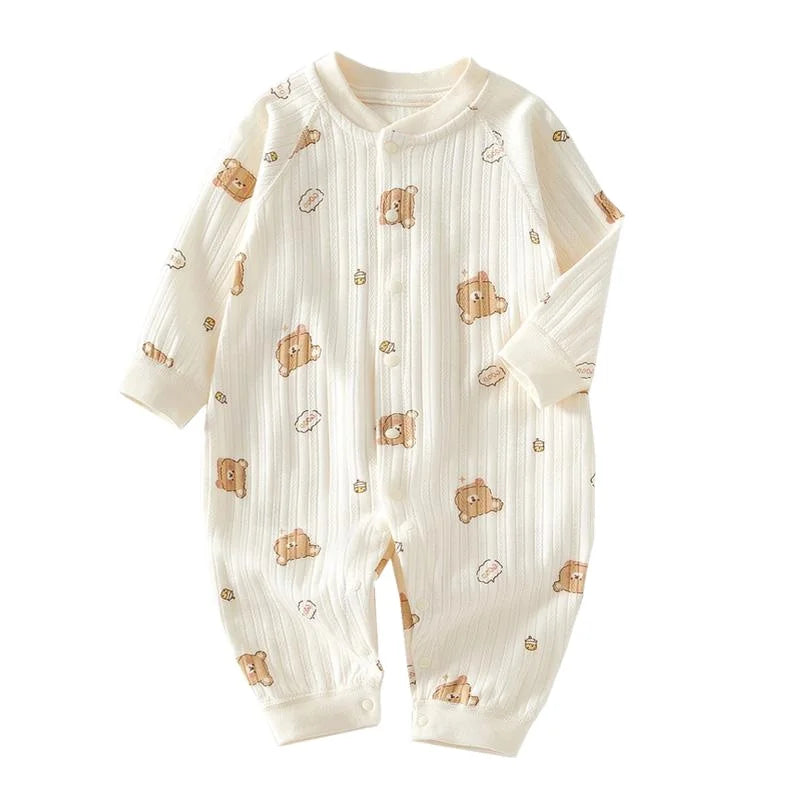 Cartoon Bear Printed Romper for Boys and Girls