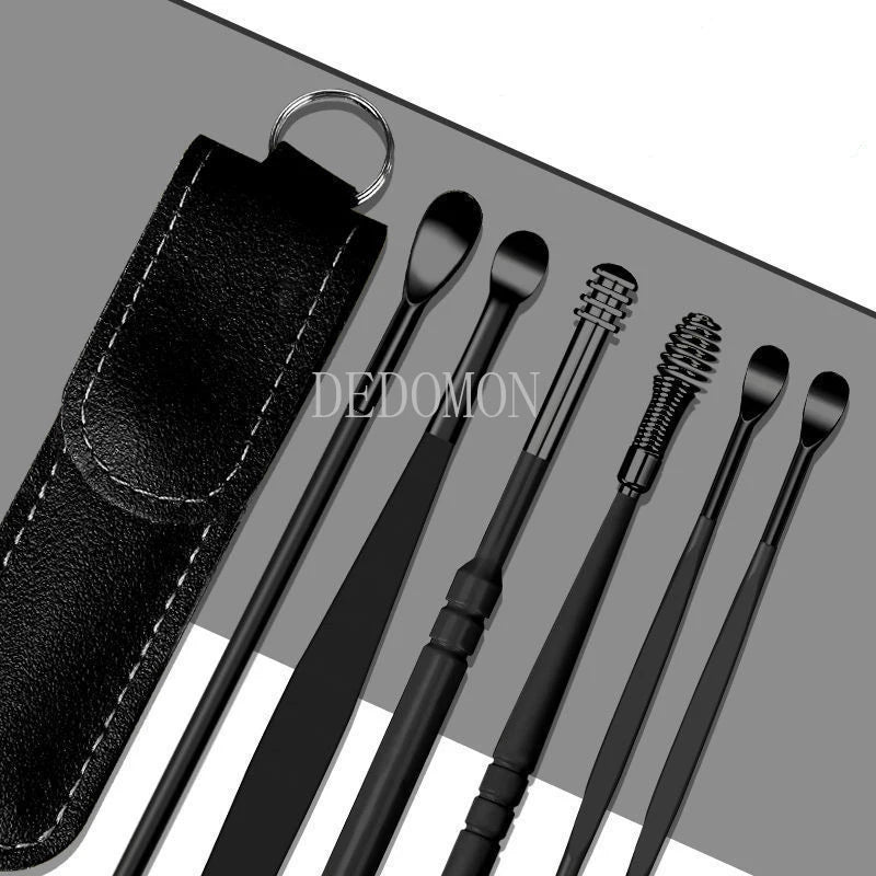 6PCS Stainless Steel Earpick Ear Cleaner Kit