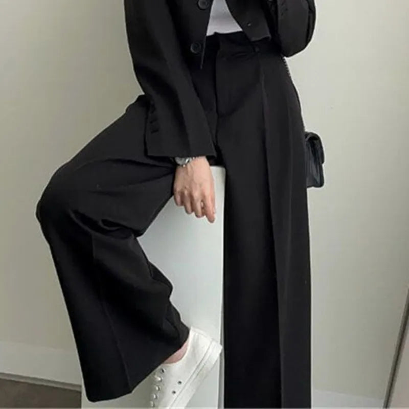 Plus Size Women's Suit Jacket & Trousers Set