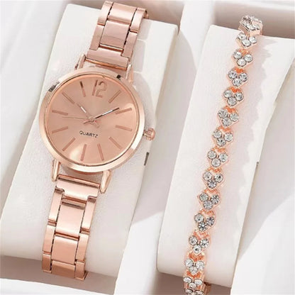 Ladies Fashion Quartz Watch & Bracelet Set