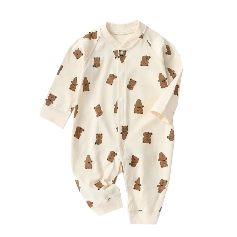 Cartoon Bear Printed Romper for Boys and Girls