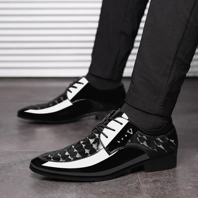 Trendy Men's Leather Business Dress Shoes