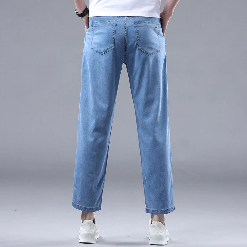 Summer Men's Straight Casual Thin Jeans