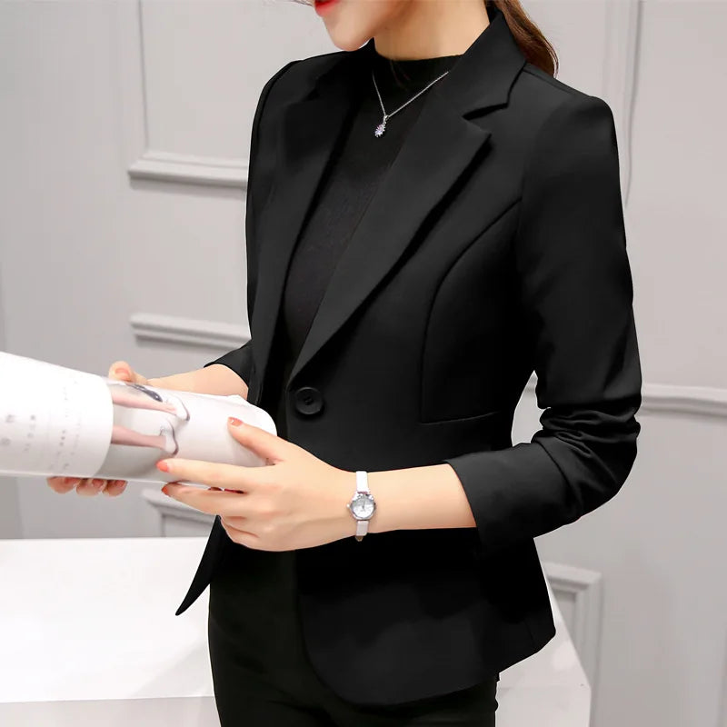 New Elegant Business Lady Jacket New Women Full Sleeve Work Blazer Female Casual Coat Six Color Available Blazer Women Coats - Mozarto Enterprise