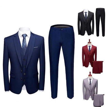 Great  Men Suit Pockets Slim Fit Formal Suit Separates 3 Piece Set Plus Size Formal Suit for Groom - Mozarto Enterprise